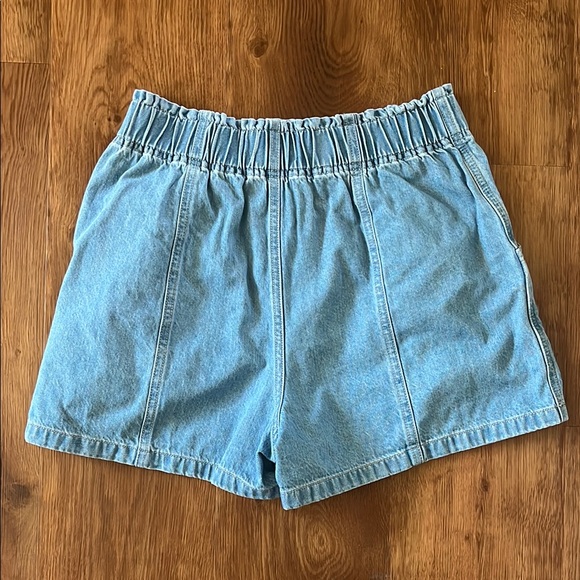 Madewell Denim Jean Paperbag Shorts in Bunten Wash Size 26 EXCELLENT - Picture 3 of 3
